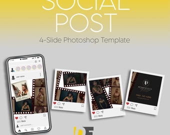 Social Media Post Seamless Slider Template for Photoshop