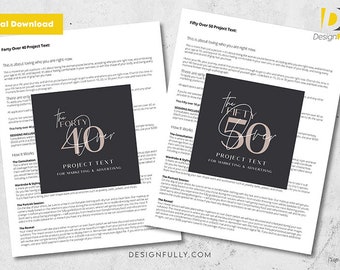 40 Over Forty Project Text - for Marketing & Advertising