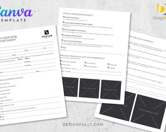 Photography Client Forms Template for Canva