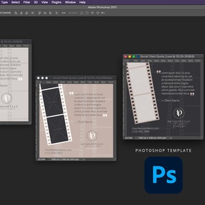 Social Media Client Quote Post Templates for Photoshop image 2