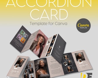 40 Over Forty Accordion Card Template for for Canva