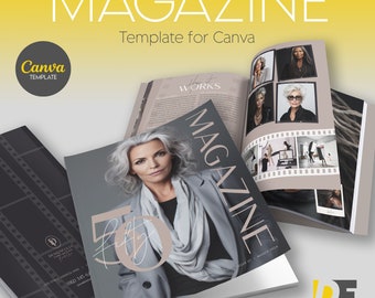 50 / Fifty Magazine Template for Canva