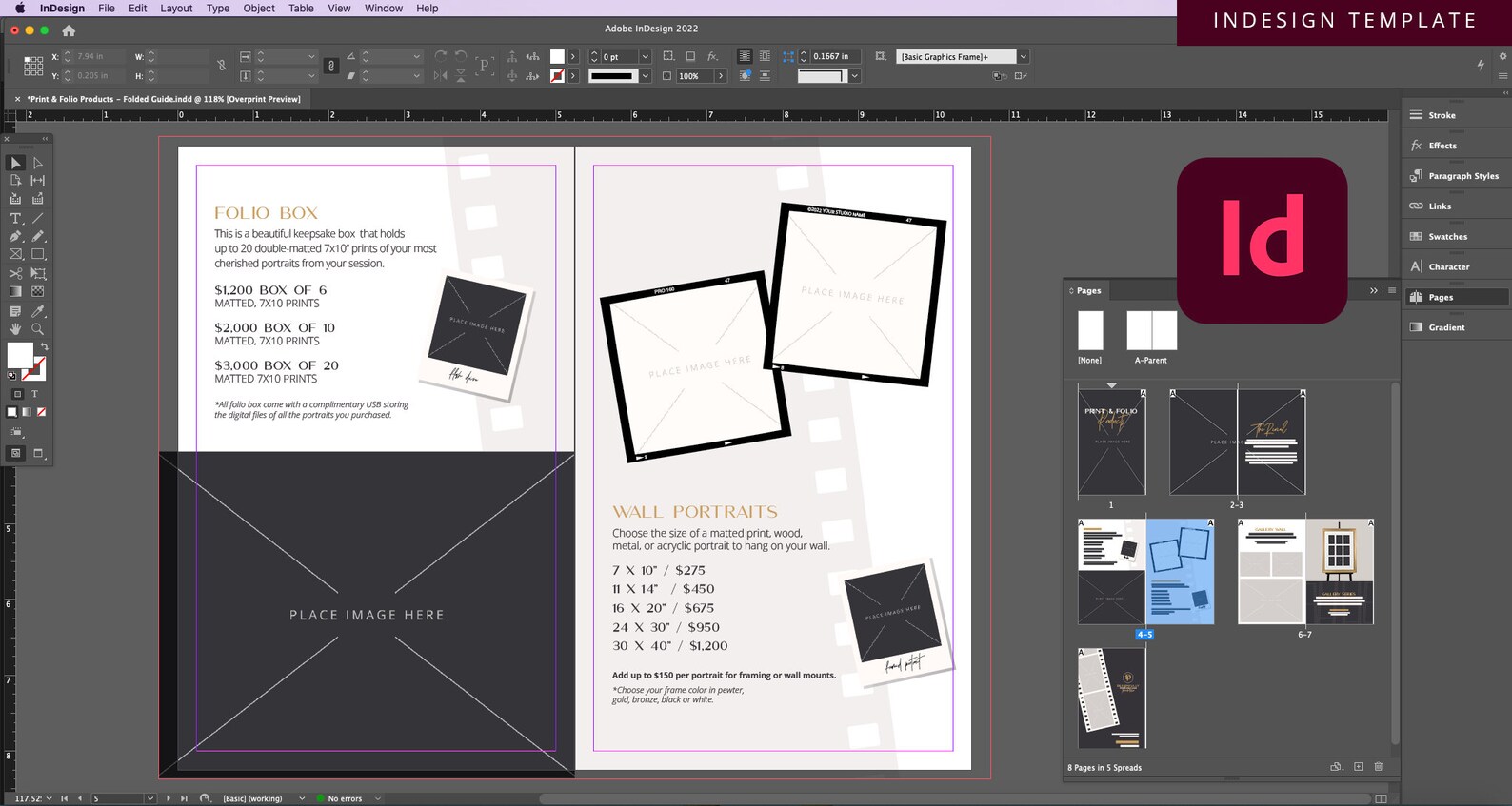 Indesign Booklet Product Guide Booklet for Indesign & Photoshop - Etsy
