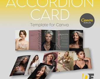 Portraiture Accordion Card Template for Canva