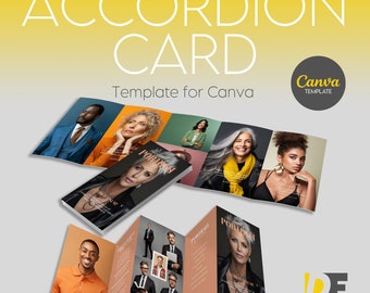 Accordion Card Template for for Canva
