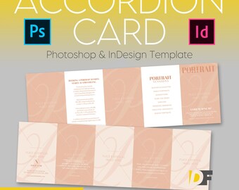Accordion Card Template - PSD & ID