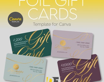 Lux Foil Gift Card Template for Canva