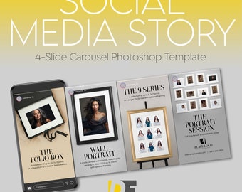 Social Media Story 4-Slide Carousel for Photoshop