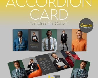 Personal Branding Accordion Card Template for Canva