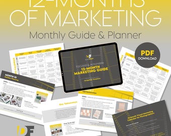 12-Months of Marketing Guide for Photographers | Actionable Marketing Plan | Portrait Photography Business PDF