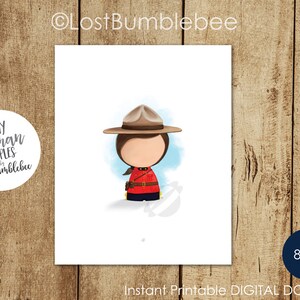 Girl Canadian Mountie, Downloadable Art by LostBumblebee