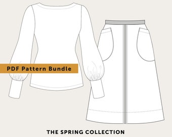SALE - save 20% - The Spring PDF Pattern Collection. Indie sewing pattern bundle. PDF pattern sale