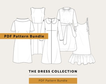 SALE - Save 15% - Ultimate Dress PDF Pattern Collection. Indie sewing pattern bundle. Sewing pattern sale