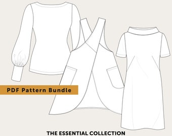SALE - Save 15% - The Essential PDF Pattern Collection. Indie sewing pattern bundle. PDF pattern sale