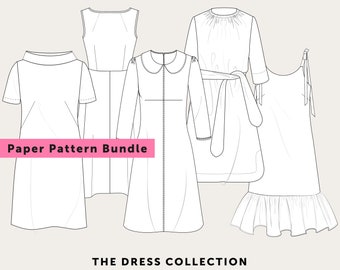 SALE - Save 10% - The Ultimate Dress Paper Pattern Collection. Indie sewing pattern bundle. Sewing pattern sale