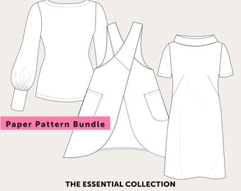 SALE - Save 10% - The Essential Paper Pattern Collection. Indie sewing pattern bundle. Sewing pattern sale