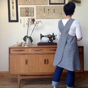 The Maria Apron PDF sewing pattern, Pinafore style apron, cross-back apron, DIGITAL DOWNLOAD, Japanese apron pattern, pdf, sewing pattern image 3