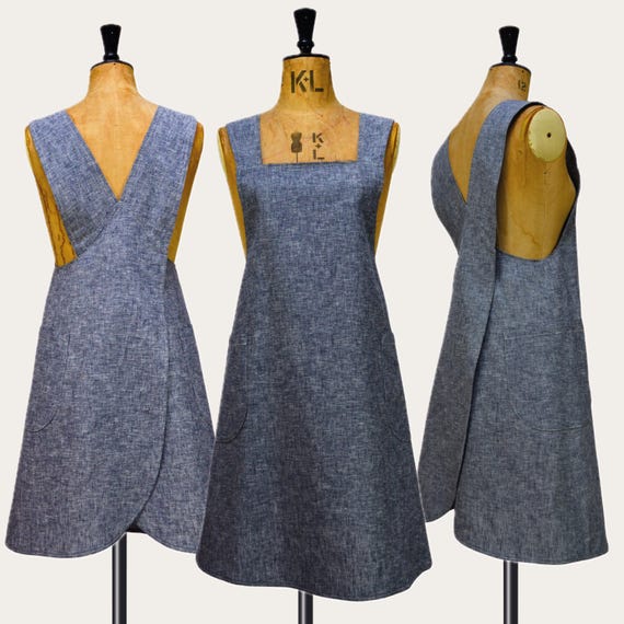 Grembiule Giapponese, Grembiule Incrociato, Grembiule In Lino, Grembiule Da Cucina, Grembiule Da Cuoco, Grembiule Da Forno, Grembiule Con Pettorina, Grembiule Con Tasche, Grembiule Da Cucina Per La Festa Della Mamma