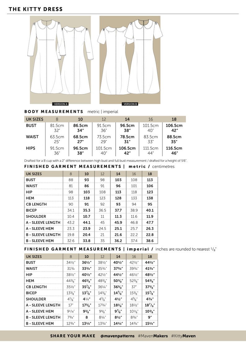 The Kitty Dress PDF sewing pattern, DIGITAL DOWNLOAD, dress sewing pattern, womens sewing pattern, pdf pattern, peter pan collar, pdf dress image 6
