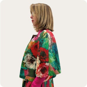 Le patron de couture PDF Capelet Ludo UK, tailles 8-22. Patron de couture cape doublée pour femmes, modèle de veste doublée facile pour débutants en téléchargement numérique image 4