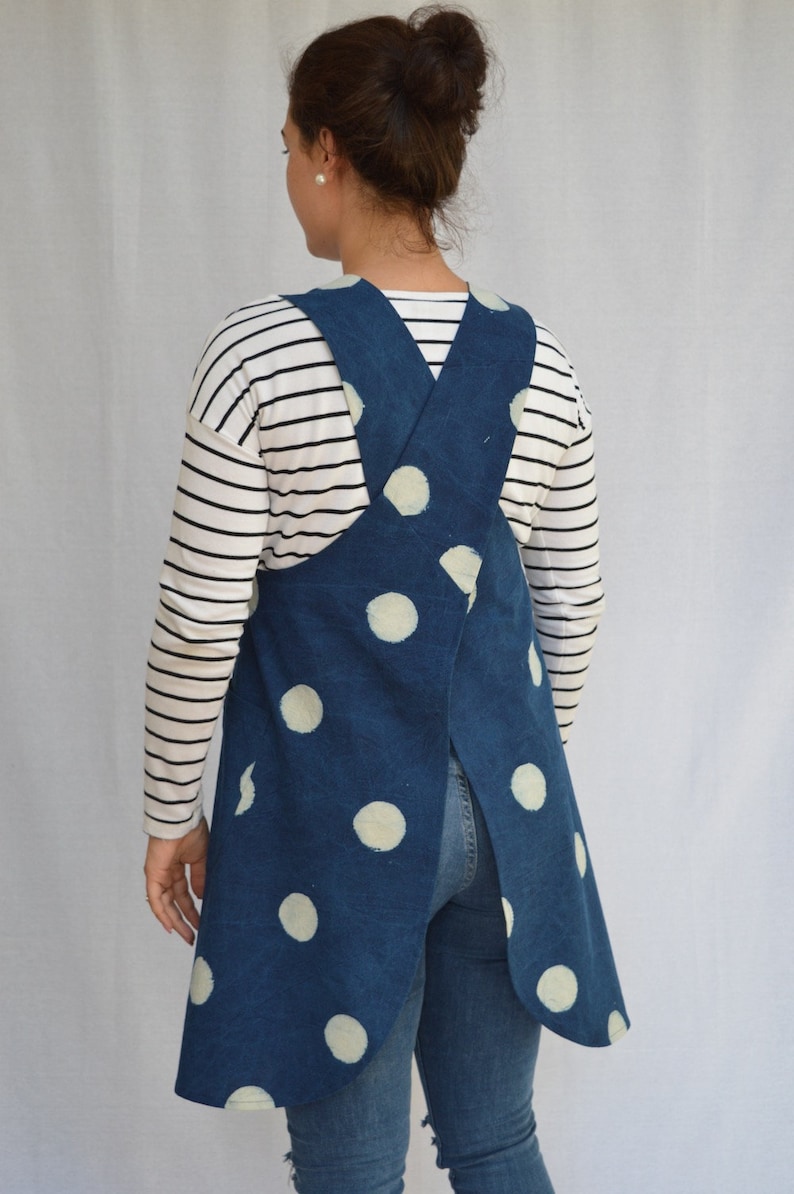 The Maria Apron PDF sewing pattern, Pinafore style apron, cross-back apron, DIGITAL DOWNLOAD, Japanese apron pattern, pdf, sewing pattern image 4