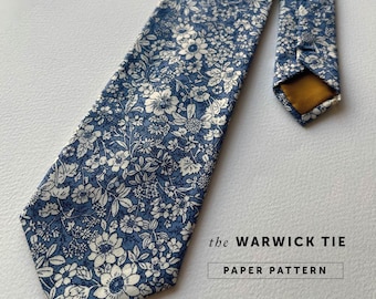 The Warwick Tie Paper sewing pattern, printed sewing pattern, DIY gift idea