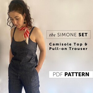 Camisole Top - Option 1. Double rouleaux straps with bust darts for a flattering fit.
Picture 3: Camisole Top - Option 2. 2cm wide strap for an alternative look