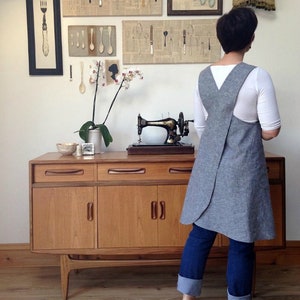 Cross-back Apron Sewing Pattern, The Maria Apron PDF pattern, Japanese style Apron, Beginner friendly Easy sewing pattern, DIGITAL DOWNLOAD image 3