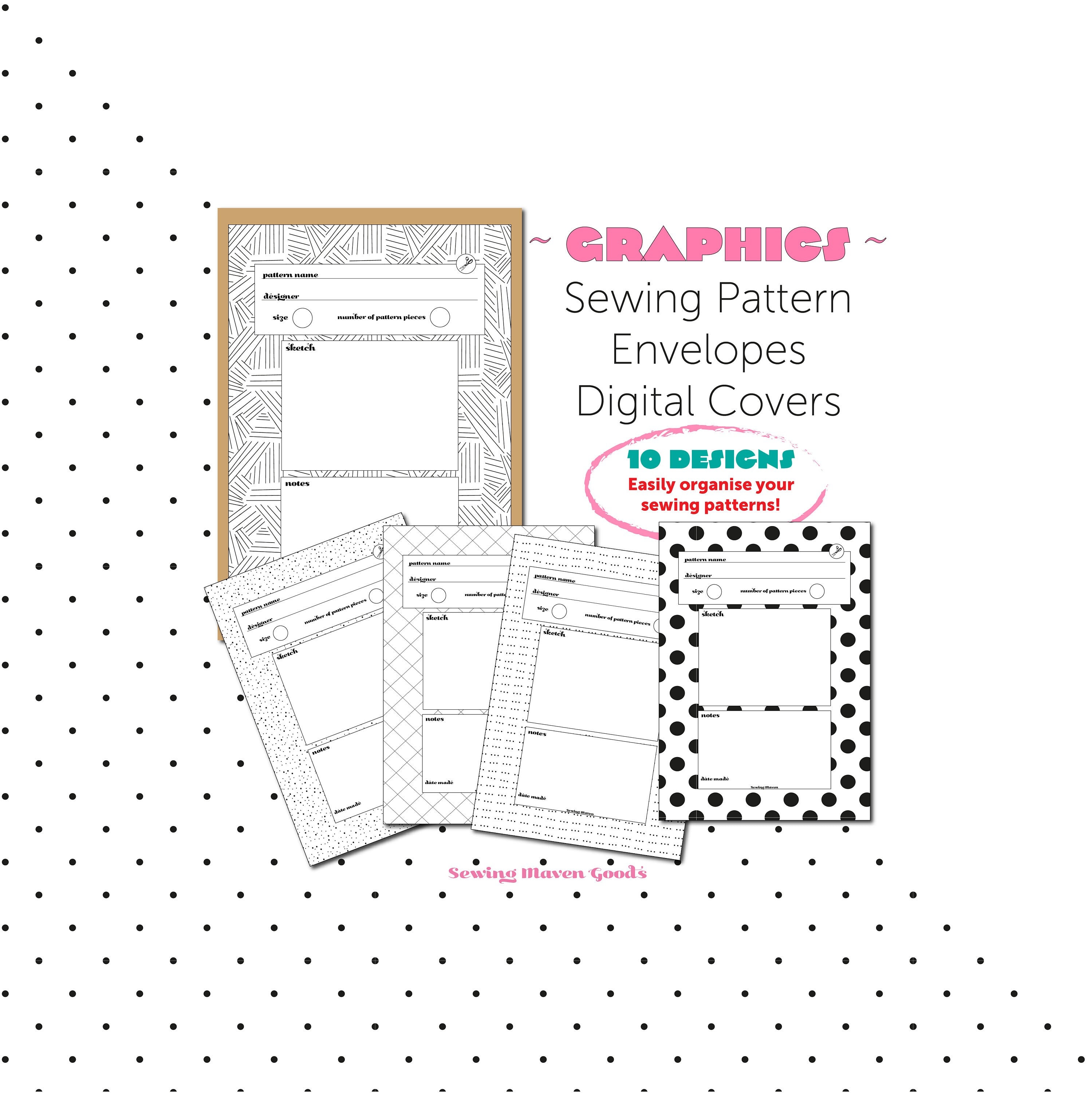 Sewing Pattern Envelope Cover Sheet. Graphics PDF Printable Sewing ...