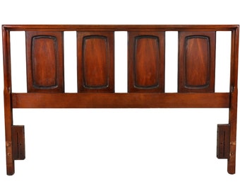 Mid-Century Broyhill Emphasis Queen Size Walnut Headboard