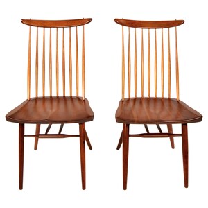 Pair of George Nakashima New Chairs image 6