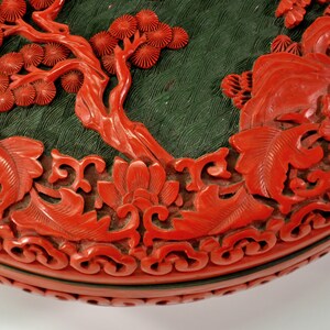 Large Domed Cinnabar Box image 5