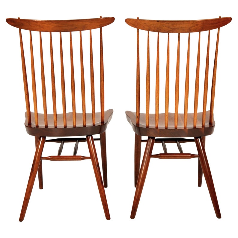 Pair of George Nakashima New Chairs image 8