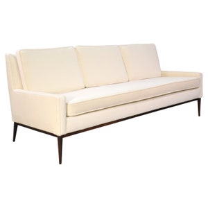 Paul McCobb for Directional Off-White Velvet Sofa image 1