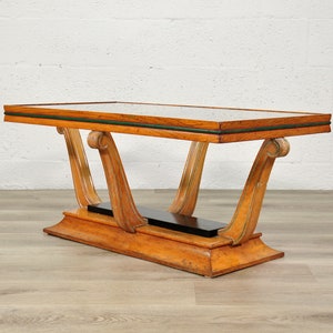 Art Deco Sculptural Wood and Glass Coffee Table image 9