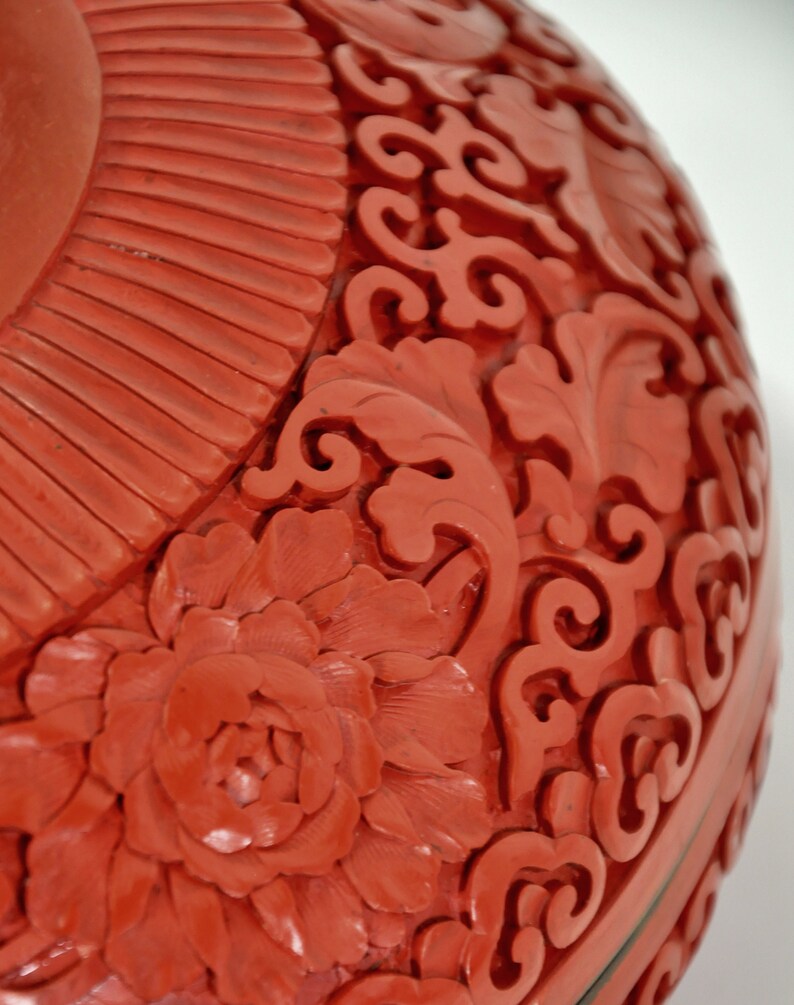 Large Domed Cinnabar Box image 8