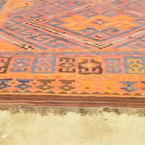 16 x 10 Vintage Afghan Tribal Kilim Rug image 3