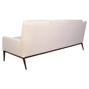 Paul McCobb for Directional Off-White Velvet Sofa image 7