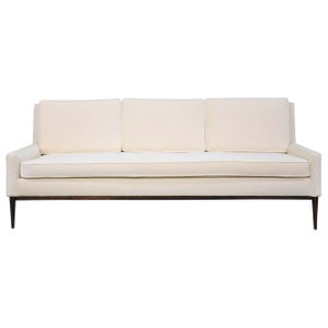 Paul McCobb for Directional Off-White Velvet Sofa image 2