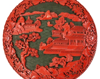 Large Domed Cinnabar Box