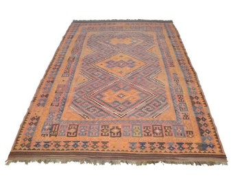 16 x 10 Vintage Afghan Tribal Kilim Rug