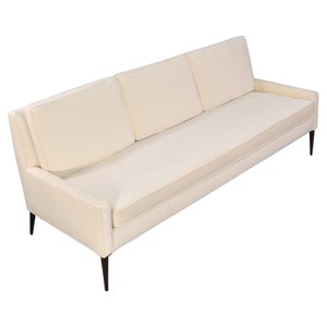 Paul McCobb for Directional Off-White Velvet Sofa image 9