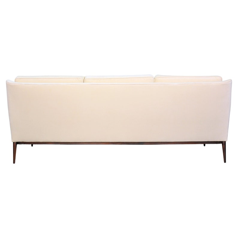 Paul McCobb for Directional Off-White Velvet Sofa image 10