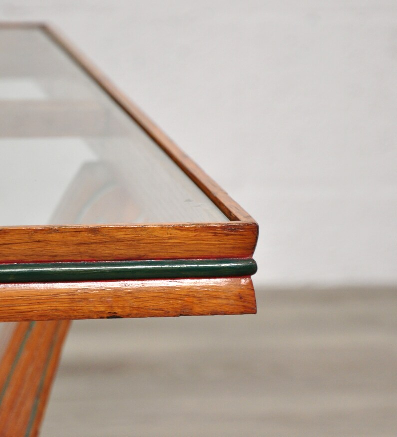 Art Deco Sculptural Wood and Glass Coffee Table image 3