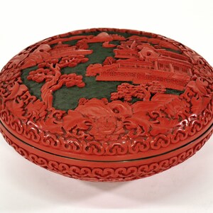 Large Domed Cinnabar Box image 9