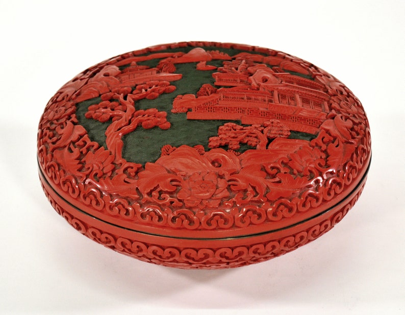 Large Domed Cinnabar Box image 9