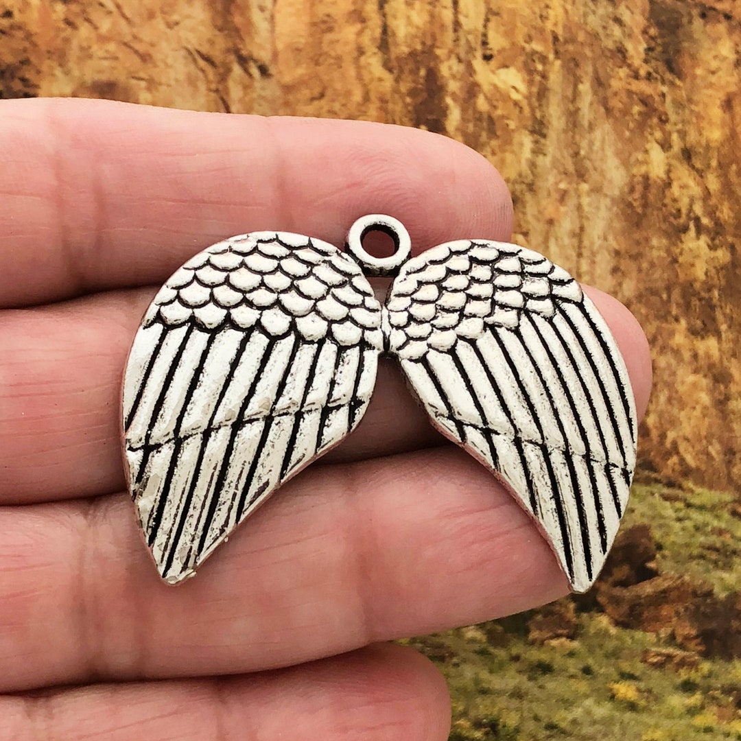 10pcs Tibetan Silver Angel Charms – 20mm Metal Alloy Pendants For Jewellery Making