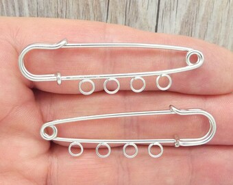 Silver Safety Pins Kilt Pins Brooch,brooch Pin Back Safety Pin,10828mm Giant  Safety Pin Charm Holder,metal Safety Pin for Price Tag/clothes 