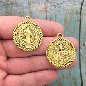 2 St Benedict Medal Gold by TIJC SP1694