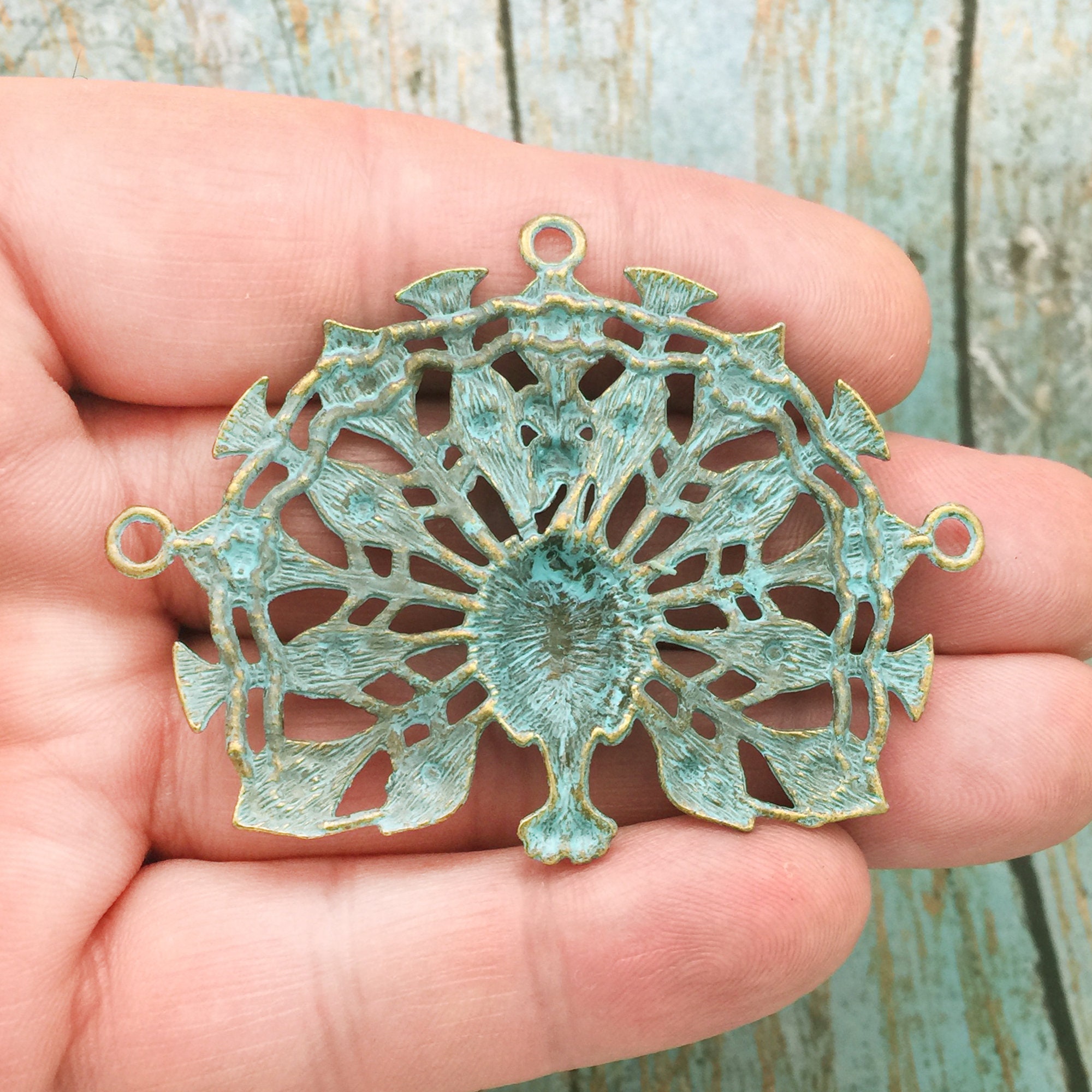 BULK 4 Peacock Charm Pendant Gold by TIJC SP1252B - Etsy
